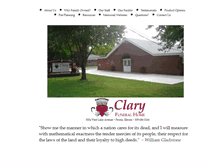 Tablet Screenshot of claryfunerals.com
